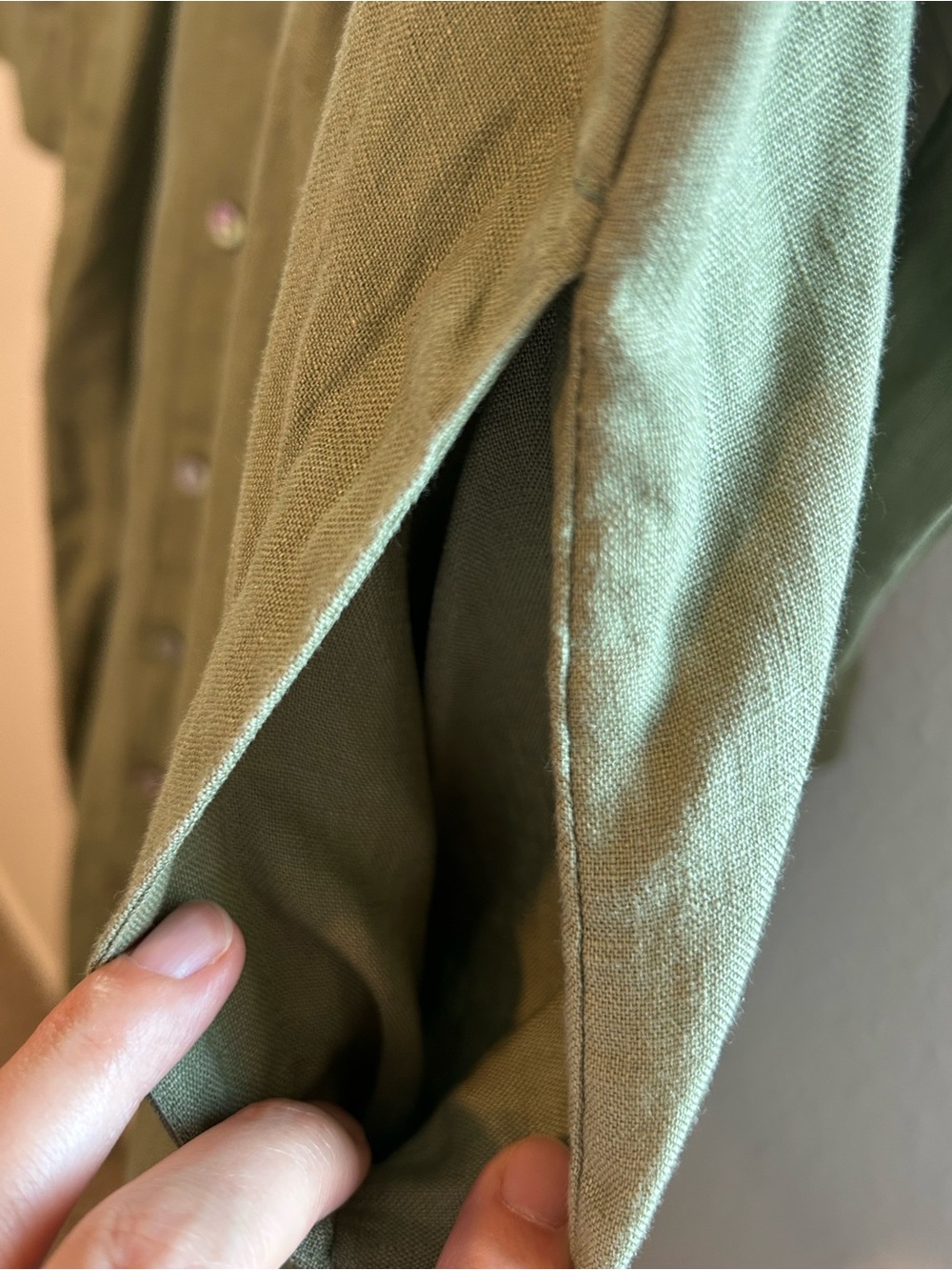 J. Jill 100% Linen Midi Dart-Waist Dress Size L - Natural Workwear Minimalist - Picture 8 of 11